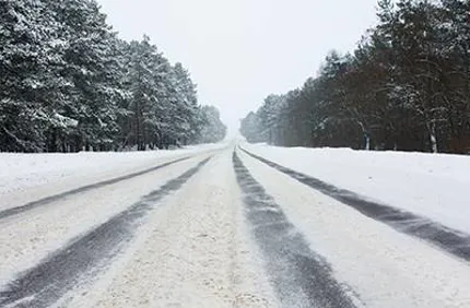 Arctic Blast Snow Covered Roads